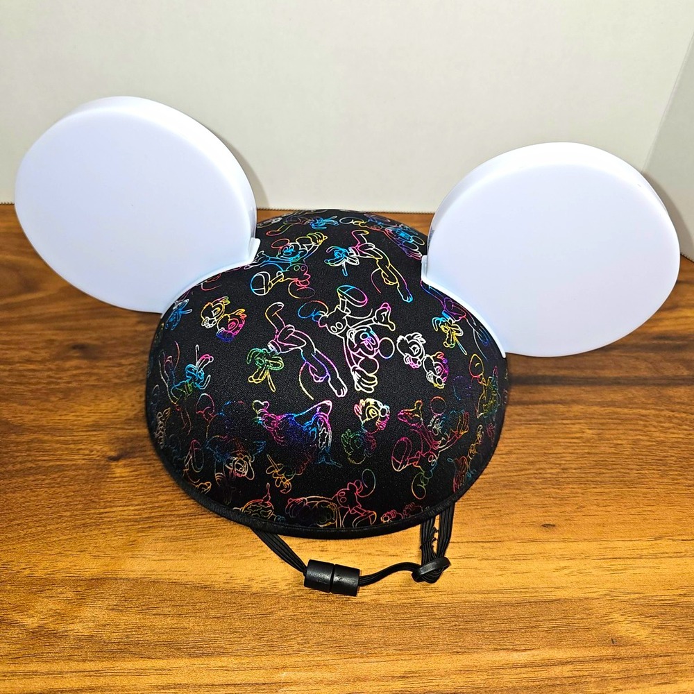Disney Parks Glow With The Show Light Up Mickey Ears Hat Rainbow Outline TESTED